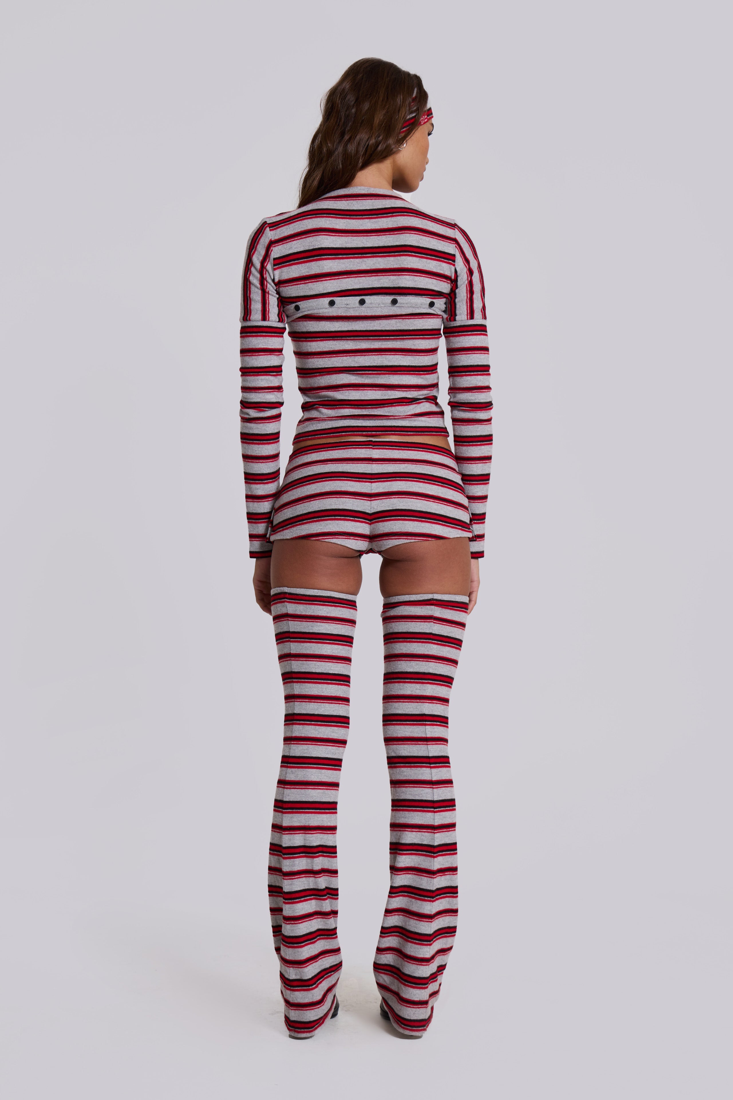 Isla Stripe Thigh High Leg Warmers