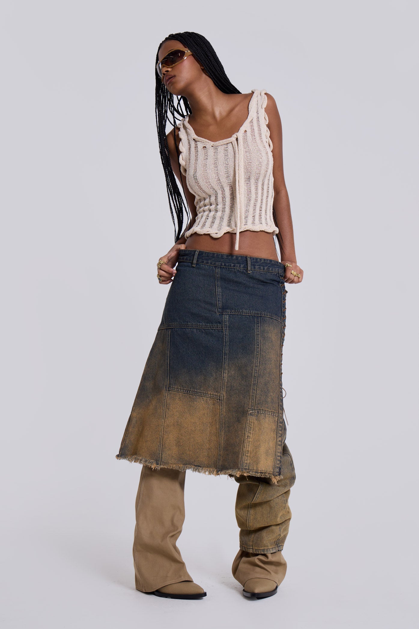 Gypsum Denim Skirt