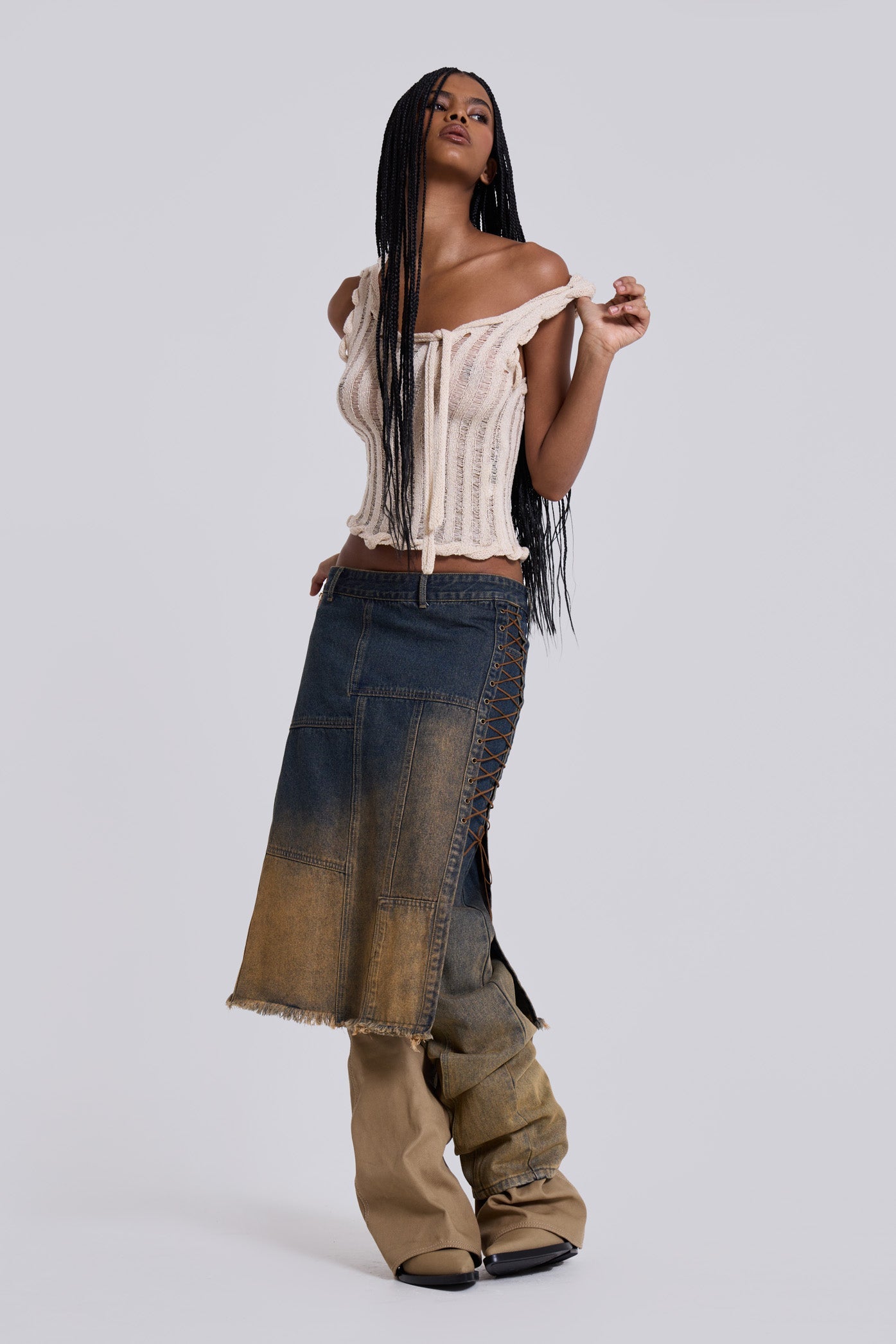 Gypsum Denim Skirt