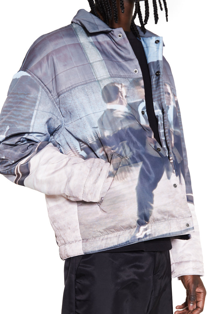 oversized printed padded jacket