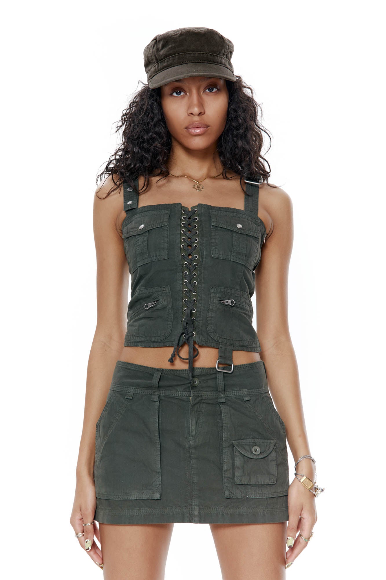 Khaki Cargo Corset