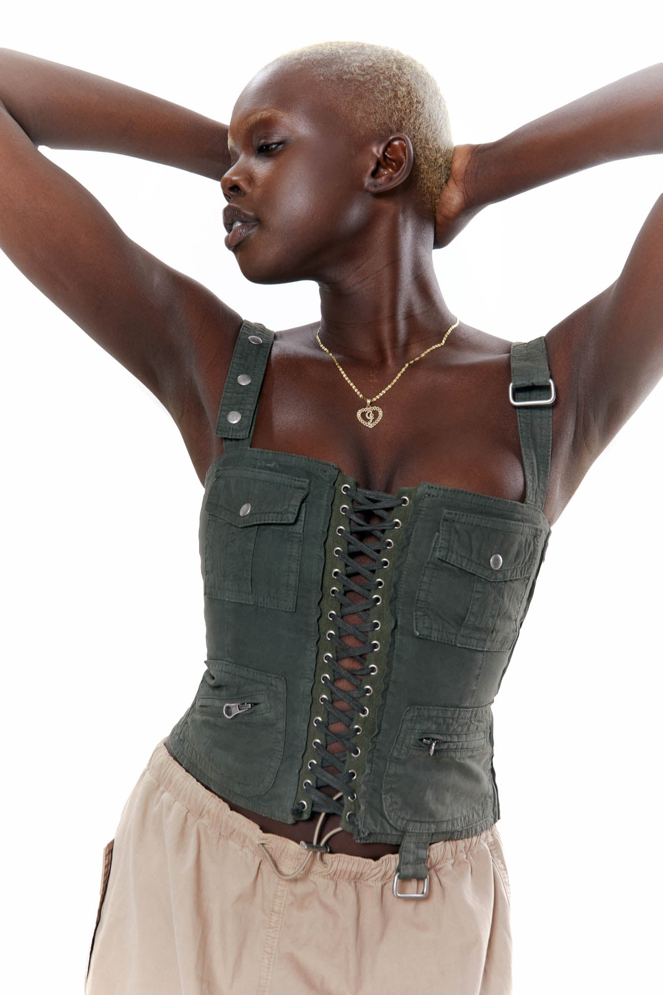 Khaki Cargo Corset