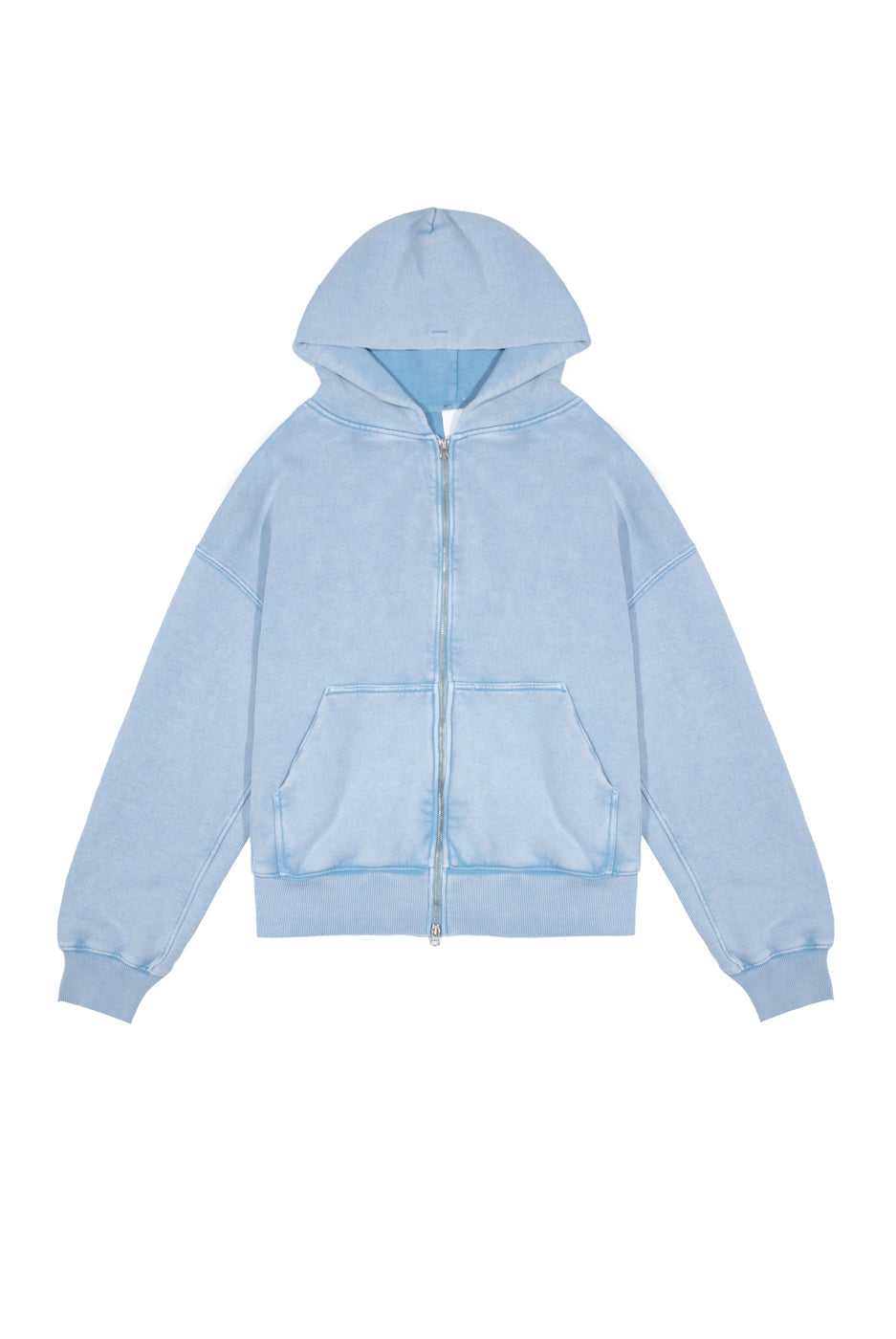 NTRLS Powder Blue Oversized Zip Through Hoodie