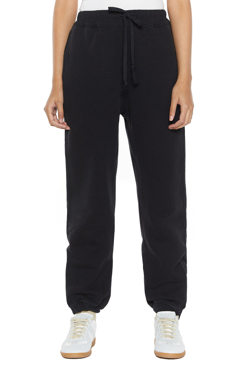 Dust black cuffed joggers with drawstring waistband detail. 