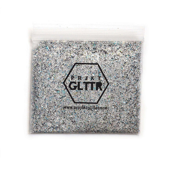 Projekt Glitter Silver Bio Glitter Gel
