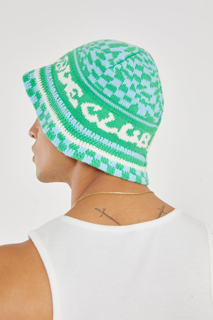 Crochet Warped Check Bucket Hat