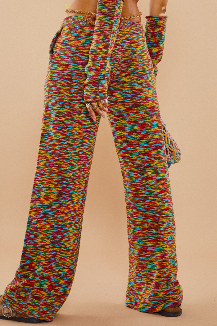 Spacedye Knit Low Rise Wide Leg Joggers