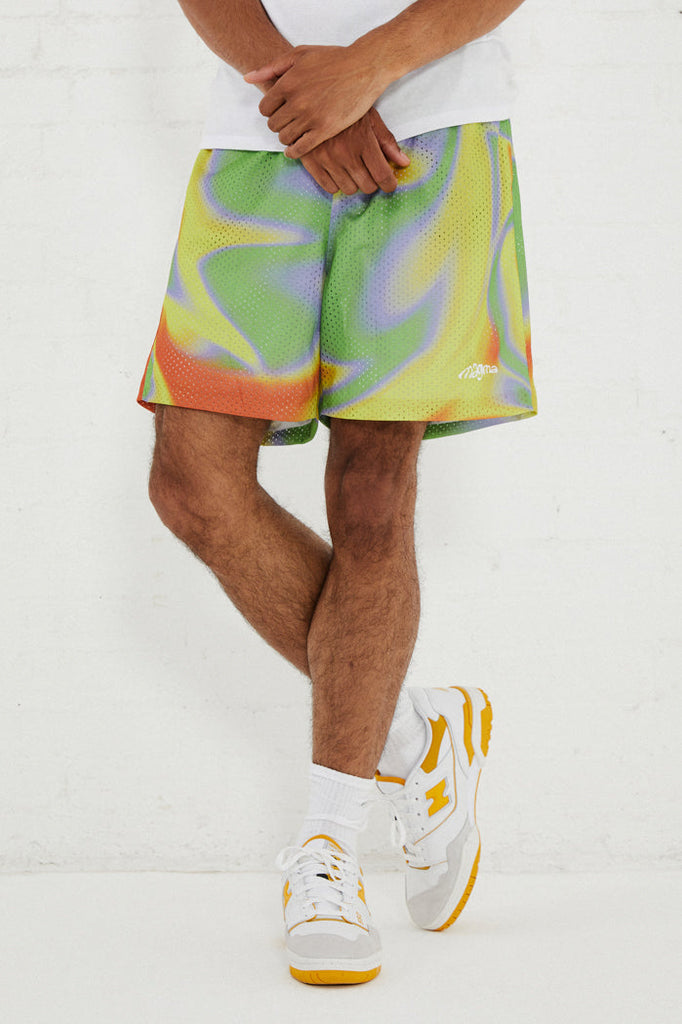 Acid Swirl Mesh Shorts