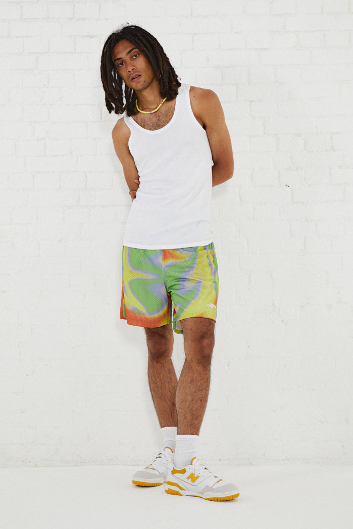 Acid Swirl Mesh Shorts