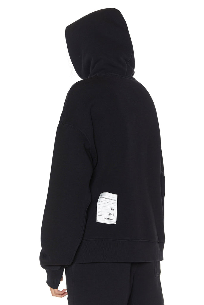 Dust black oversized hoodie, styled with the matching joggers. 