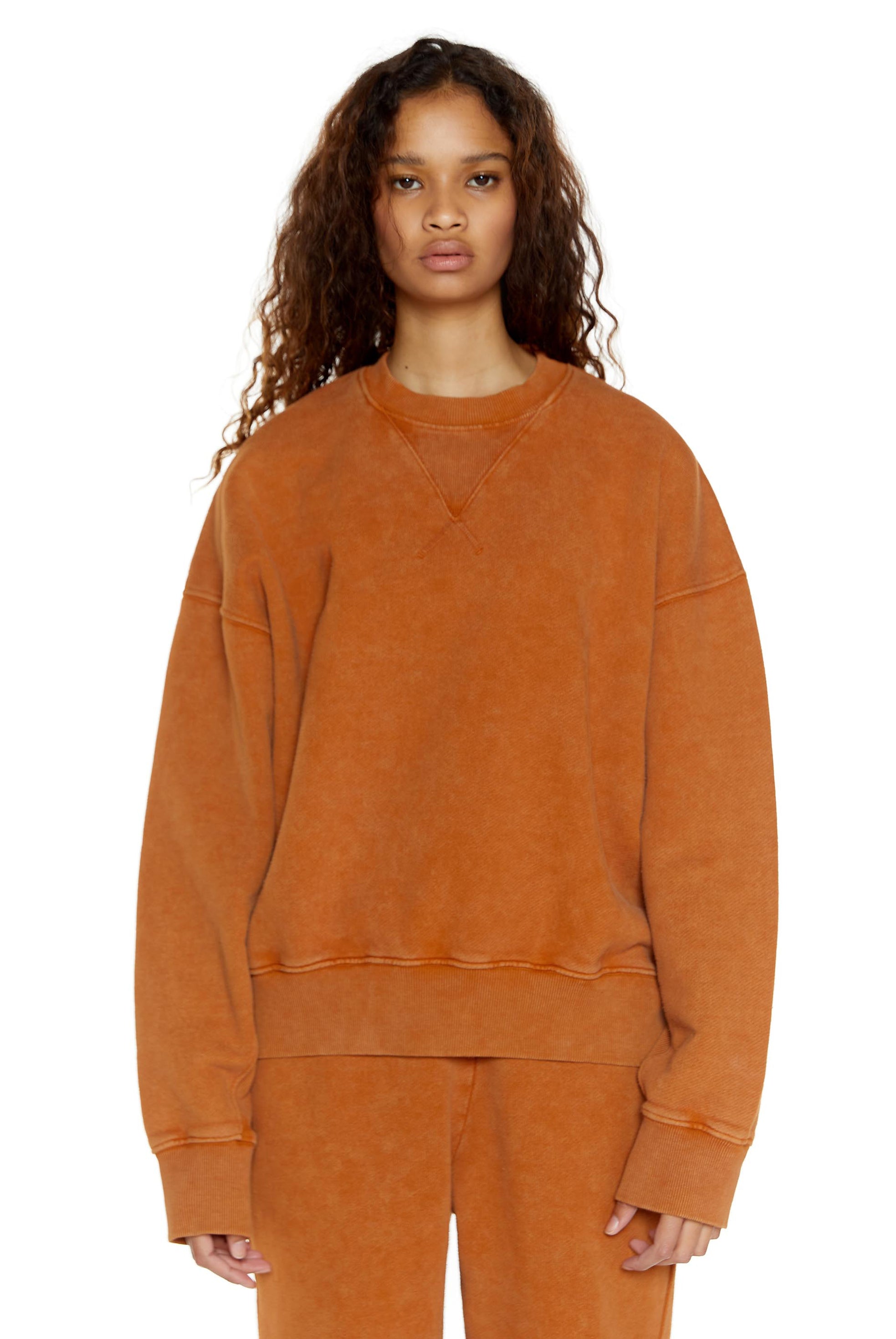 NTRLS Rust Orange Crew Neck Sweatshirt