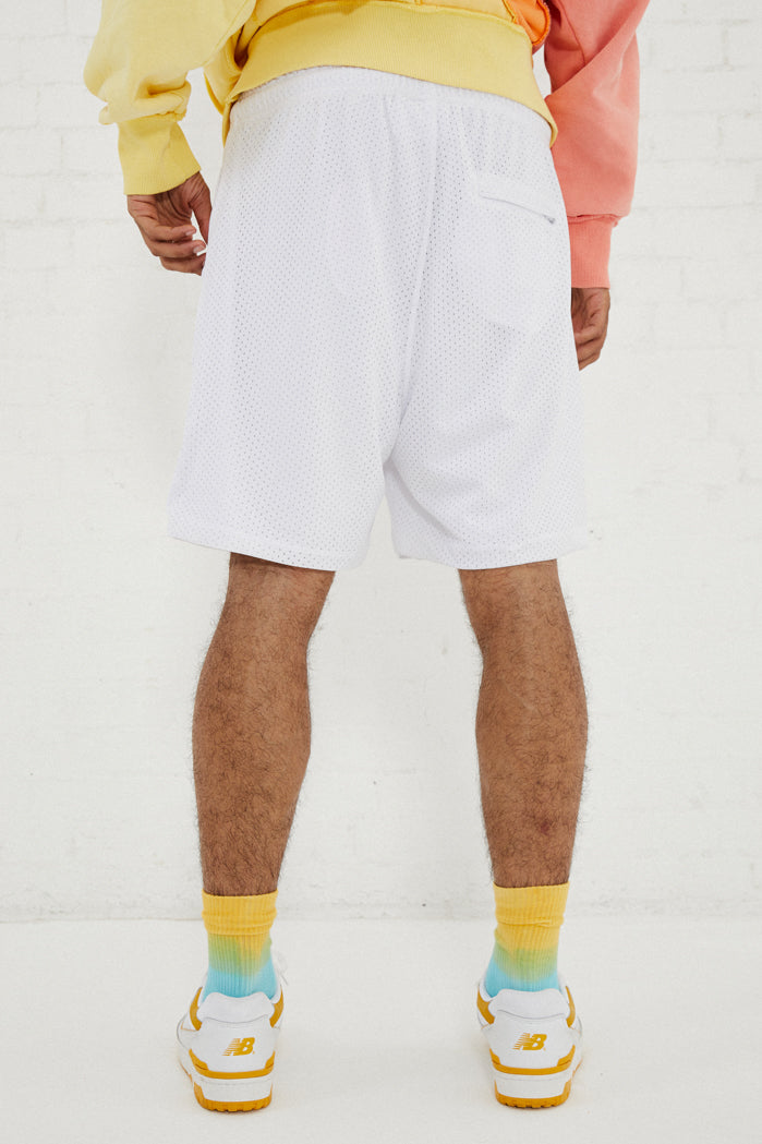 White Mesh Magma Shorts